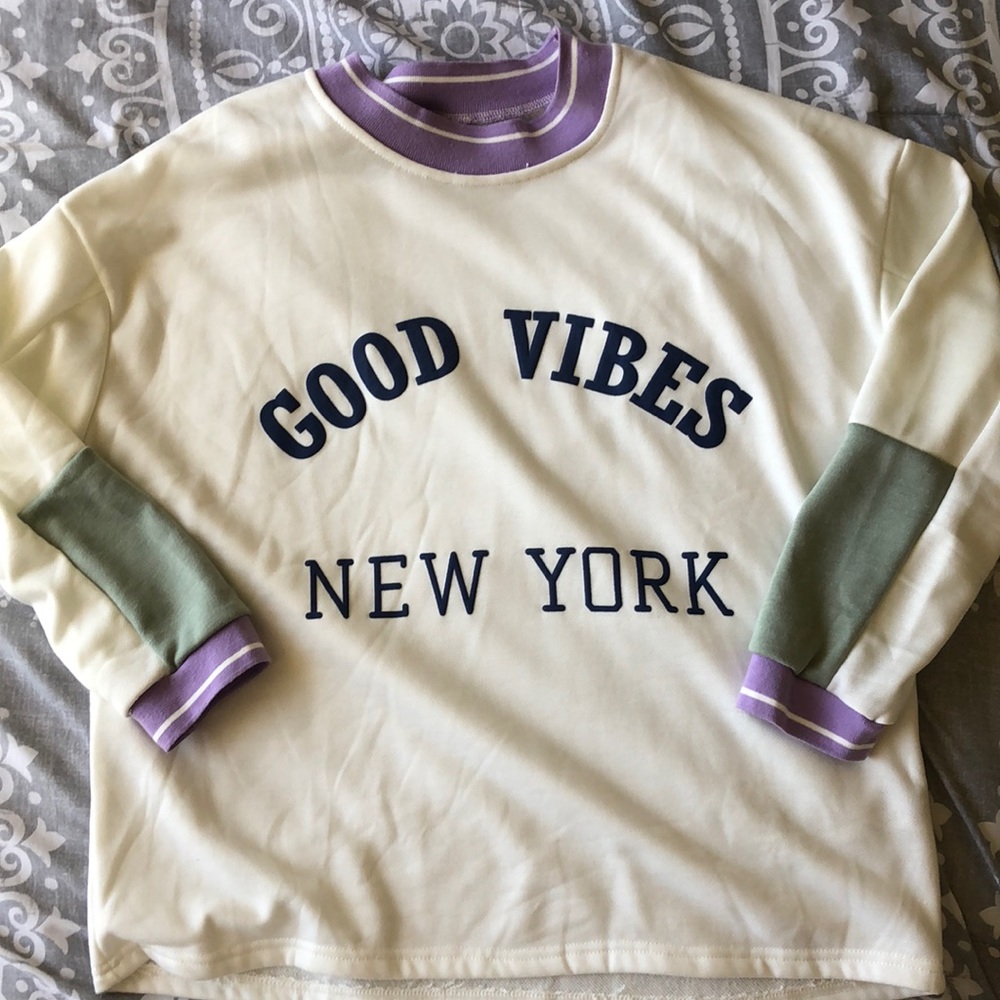 good vibes long sleeve sweater